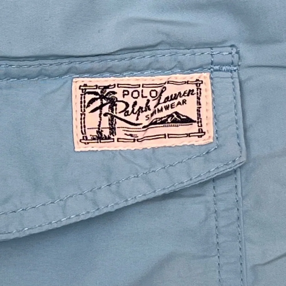 Polo Ralph Lauren Swim Shorts Mens XL Light Blue Excellent Trunks Mesh Lined